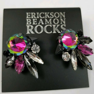 ERICKSON BEAMON PYRAMID/RAINBOW SWAROVSKI EARRINGS